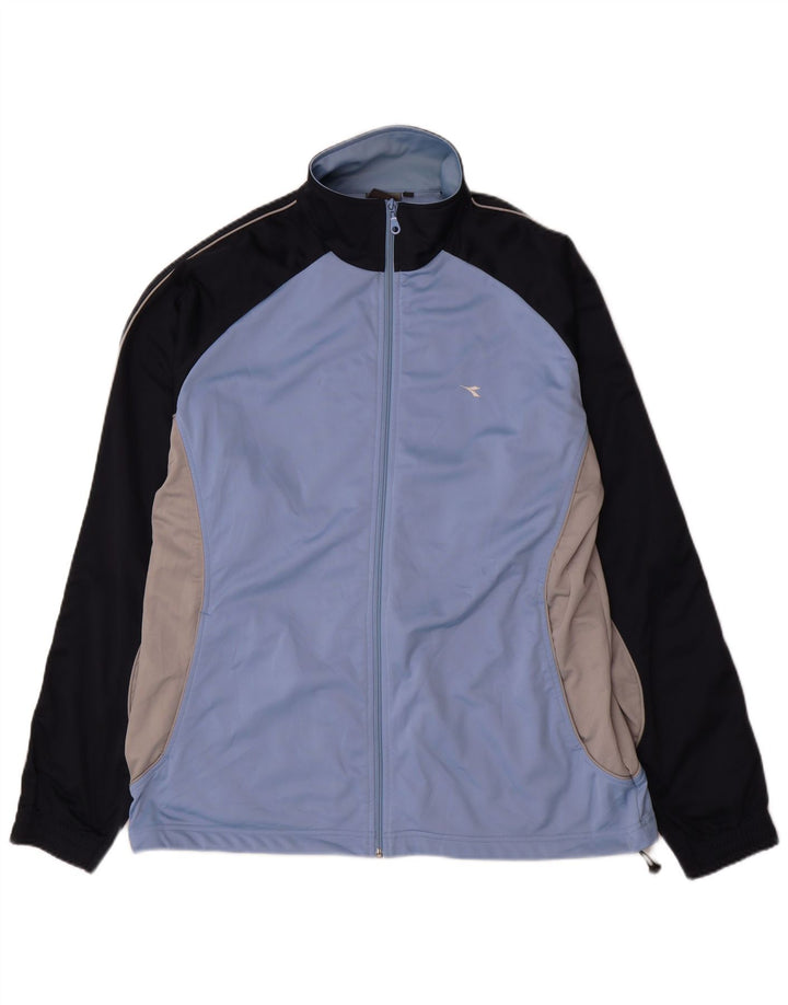 Diadora Veste de survêtement pour homme 2XL Bleu Colorblock Polyester