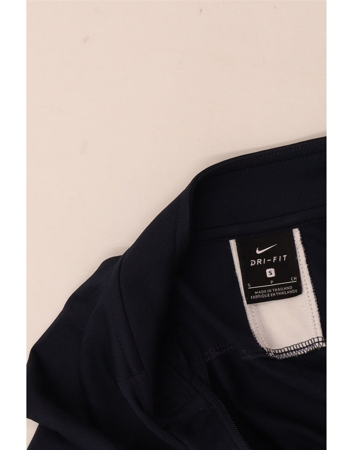 Nike Hommes Dri Fit Survêtement Top Veste Petit Bleu Marine Colorblock