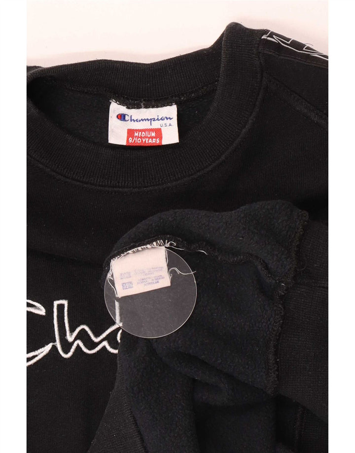 Champion Sweat-shirt graphique pour garçon 9-10 ans Noir moyen colour block