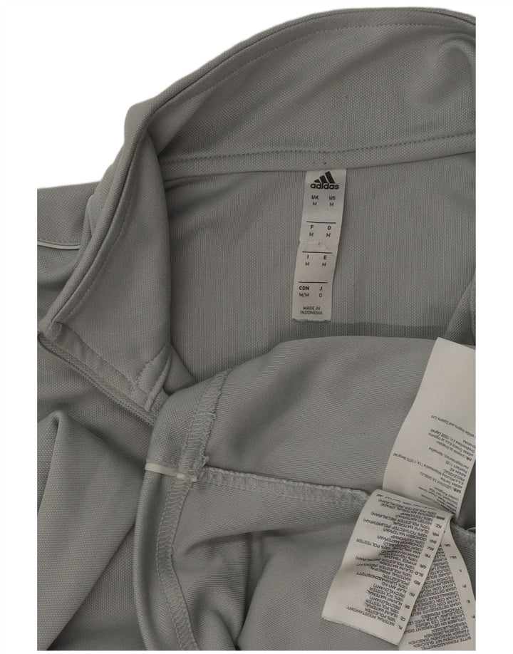 Adidas Haut de Survêtement Aeroready Zip Neck Pull Homme Gris Moyen Polyester