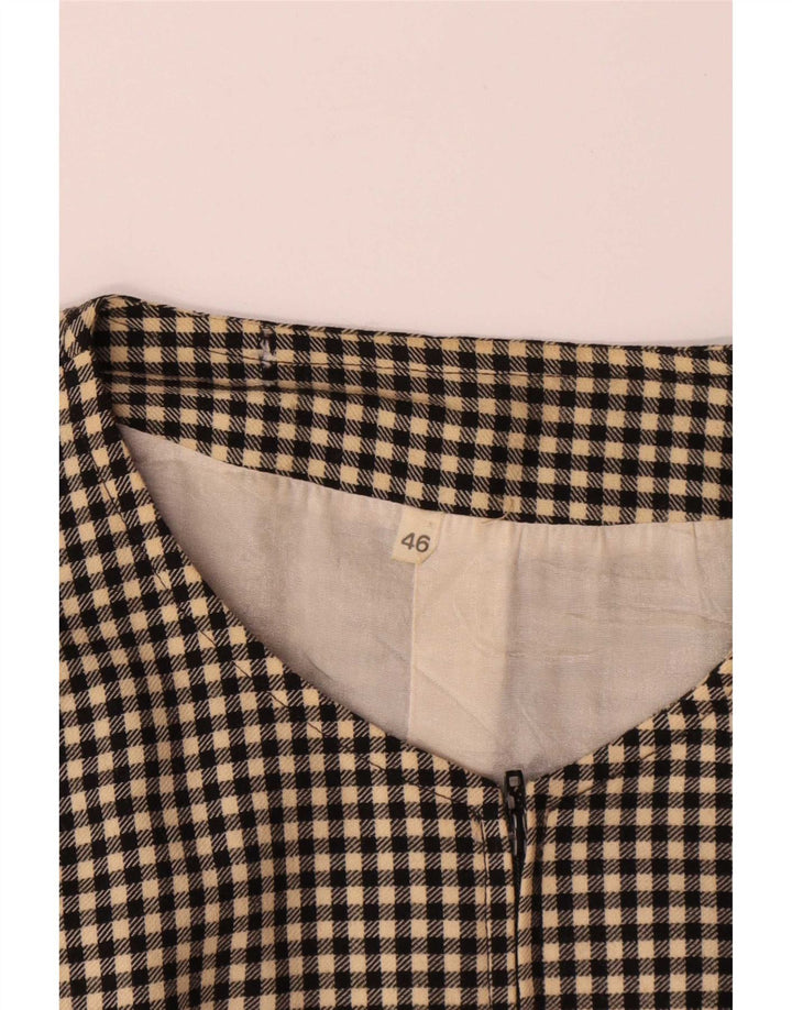 Veste Blazer Femme Vintage IT 46 Grande Laine À Carreaux Gris