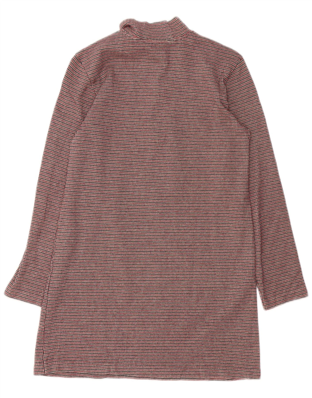 Zara Robe droite à manches longues pour femme UK 12 Pied-de-poule Marron moyen