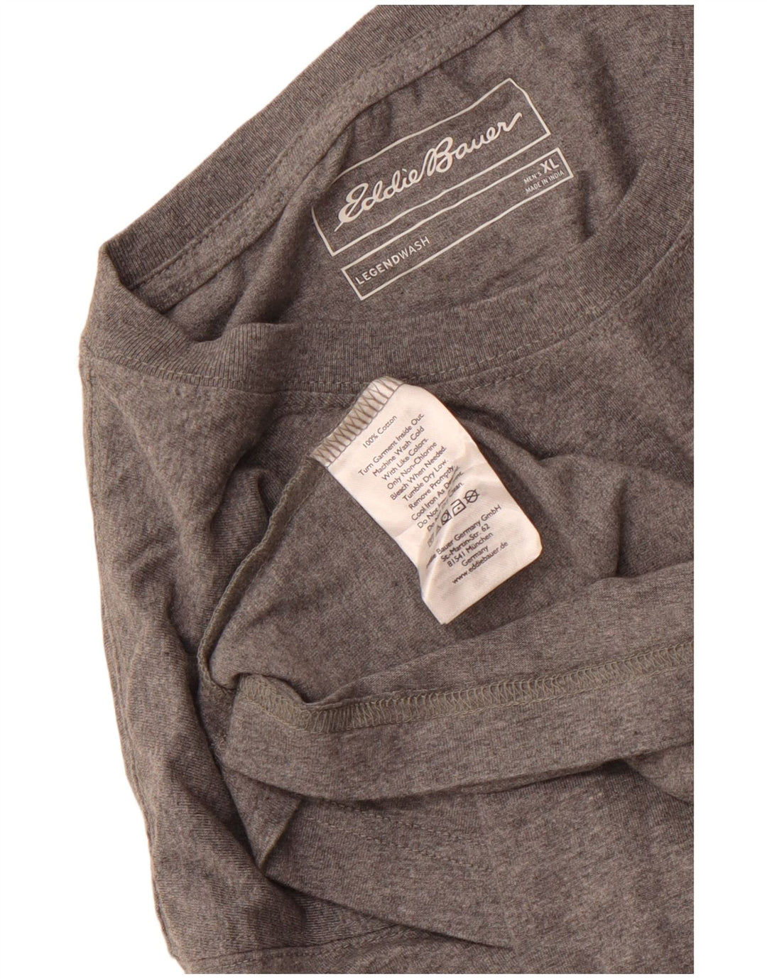 EDDIE BAUER T-Shirt Homme Top XL Gris Coton