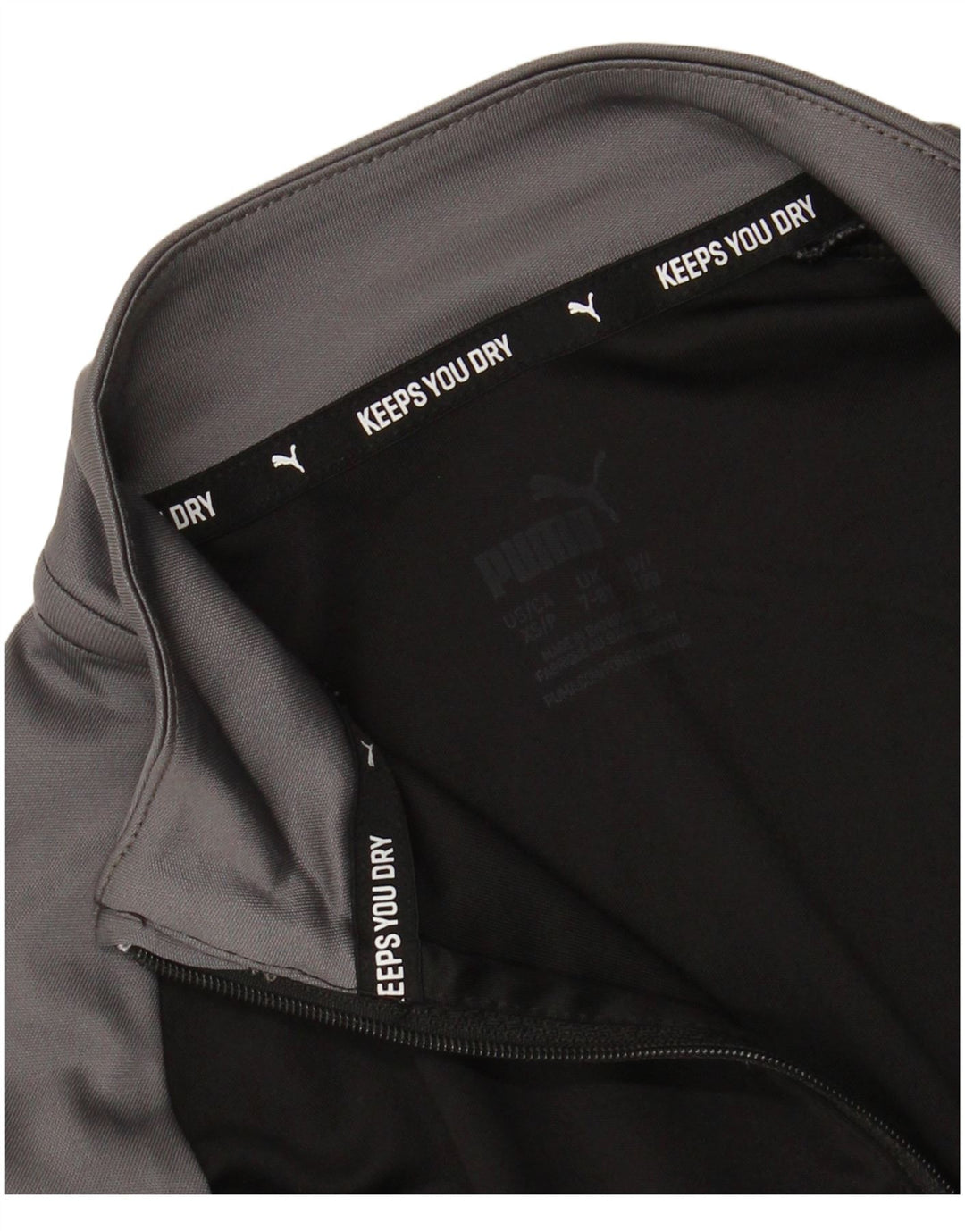 PUMA Haut de survêtement graphique pour garçon 7-8 ans Noir Colourblock