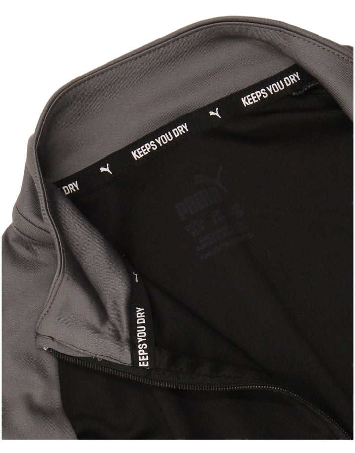 PUMA Haut de survêtement graphique pour garçon 7-8 ans Noir Colourblock