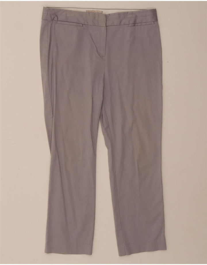 Marks & Spencer Pantalon court droit pour femme UK 12 Medium W30 L24 Gris