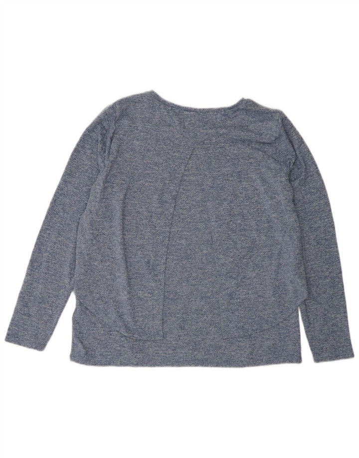 French Connection Haut Femme Manches Longues UK 44 Large Bleu Moucheté Polyester