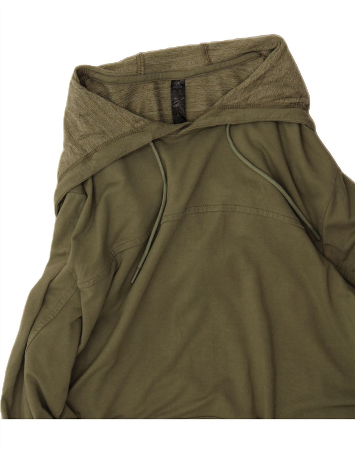 ADIDAS Mens Hoodie Jumper Medium Khaki Cotton Vintage Adidas and Second-Hand Adidas from Messina Hembry 