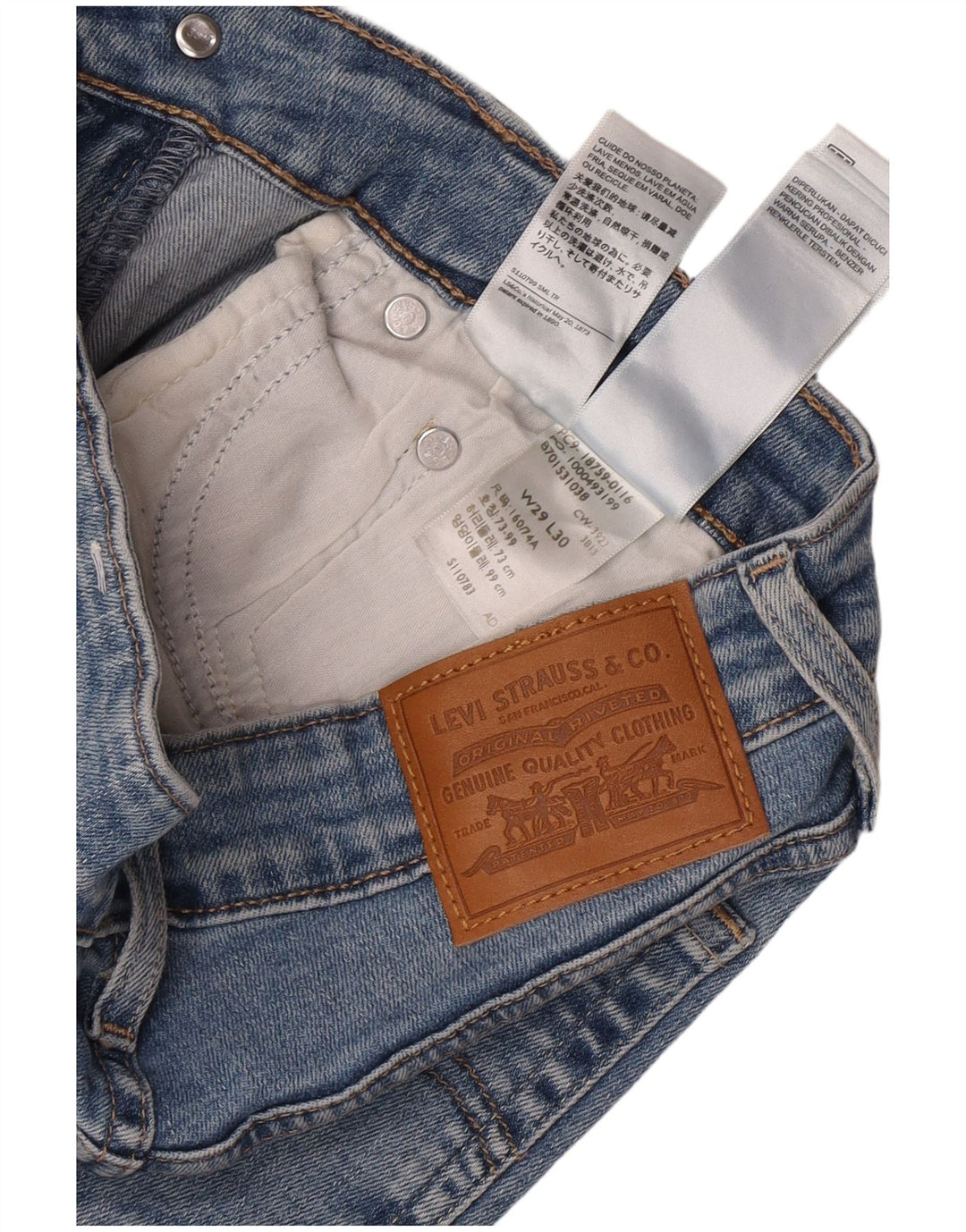 Levi's Jean Bootcut Taille Haute 725 Femme W29 L27 Bleu Coton