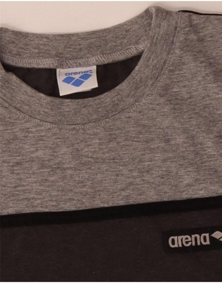 ARENA T-Shirt Homme Gris Moyen Colourblock Coton