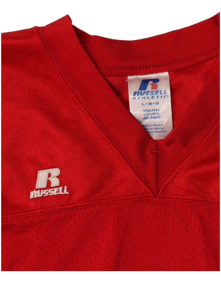 Russell Athletic Haut en Jersey pour Garçon 14-15 Ans Grand Rouge Polyester