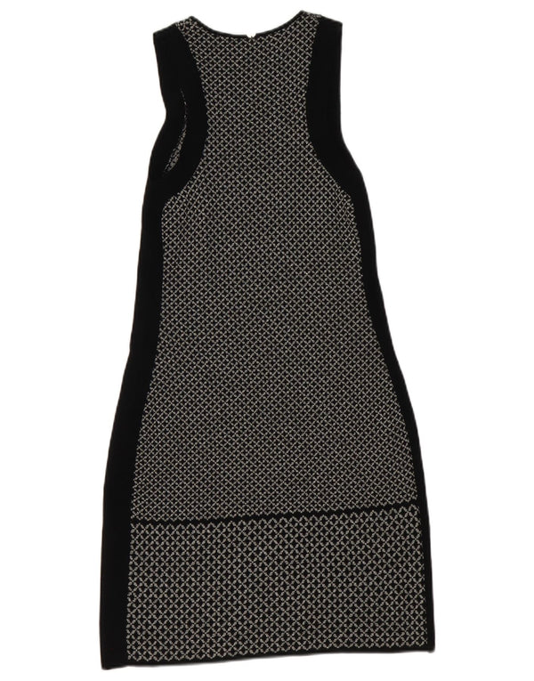 Liu Jo Femme Robe Moulante Sans Manches IT 42 Viscose Géométrique Noir Moyen