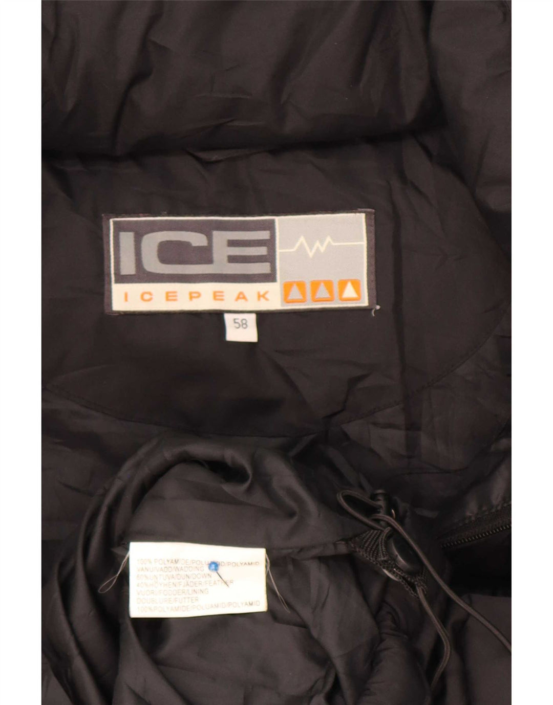 Icepeak Gilet rembourré pour homme EU 58 4XL Noir Polyamide