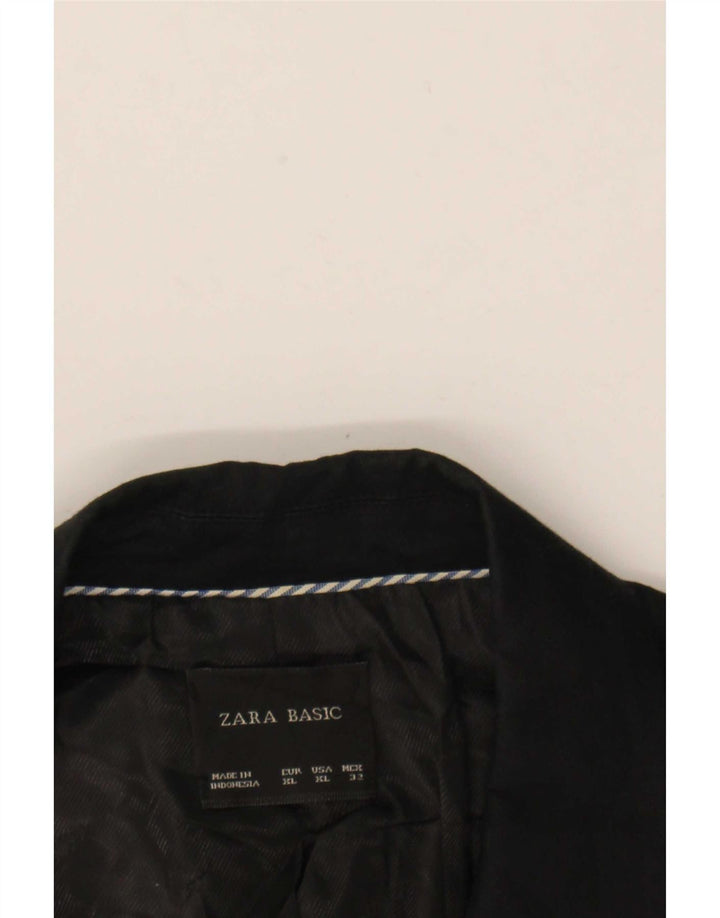 Zara Veste Blazer 1 Bouton Femme UK 18 XL Noir
