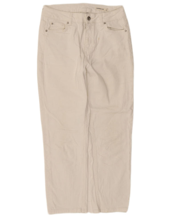 Marks & Spencer Jean court slim pour femme UK 10 Small W28 L24 Coton blanc
