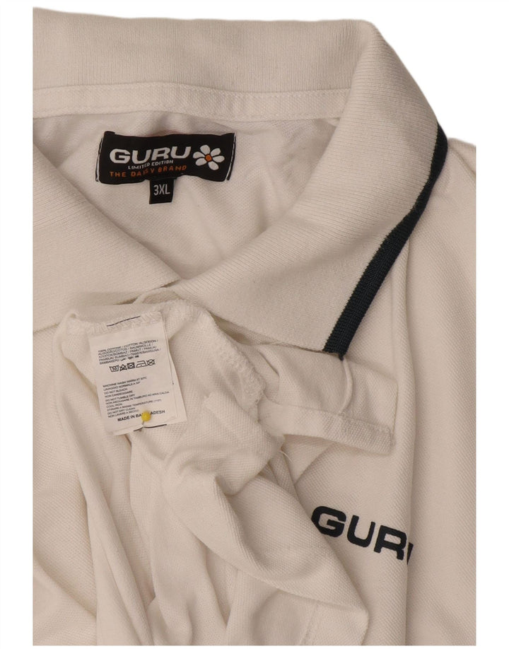 Guru Polo Homme 3XL Coton Blanc