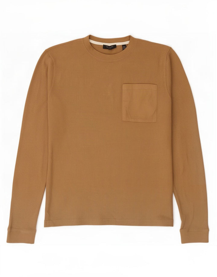 Ted Baker Haut à manches longues pour homme Taille 3 Coton beige moyen