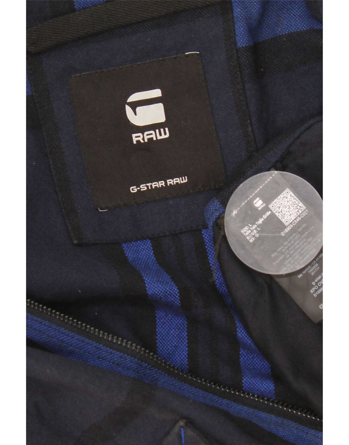 G-Star Veste utilitaire pour homme UK 40 Large Bleu marine à carreaux en coton