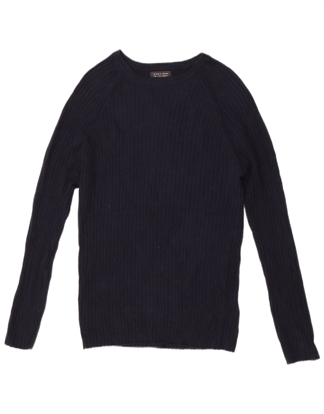 Zara Pull à col bateau pour homme Petit Bleu marine