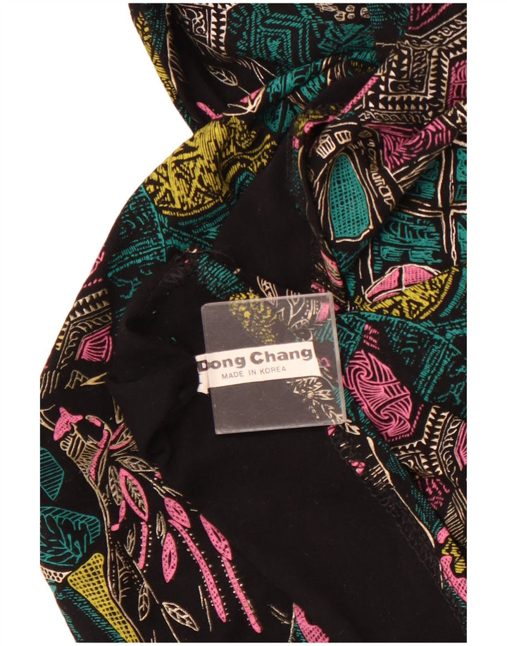 VINTAGE Femmes Loose Fit Blouse Top UK 18 XL Multicolore Géométrique