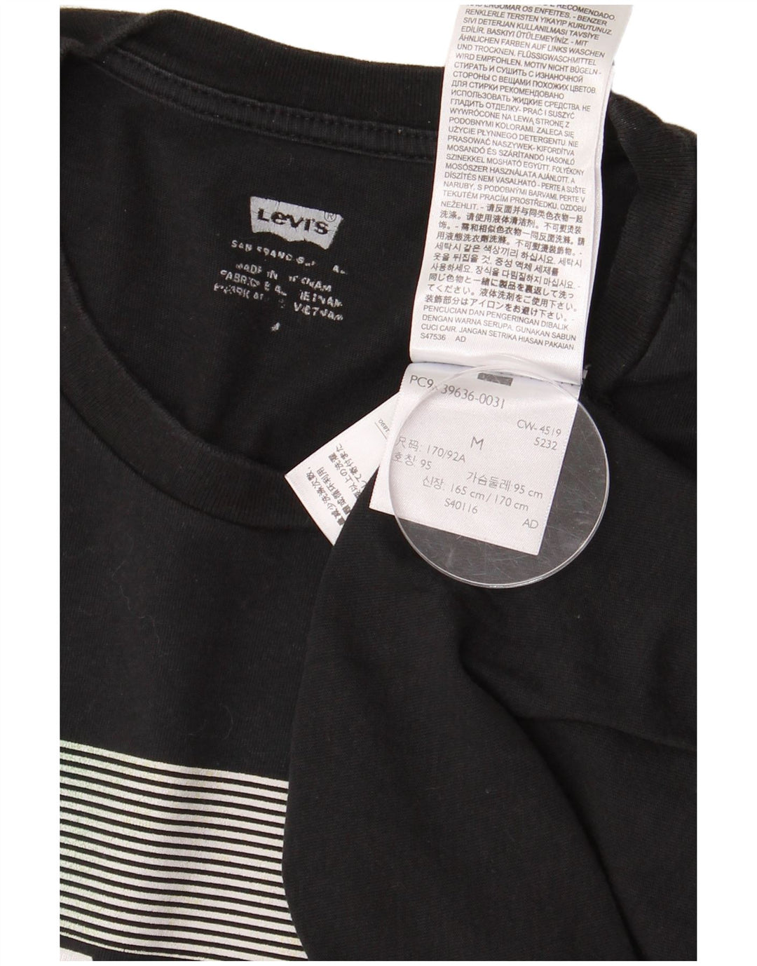 Levi's Tee-Shirt Graphic Homme Noir Moyen Coton