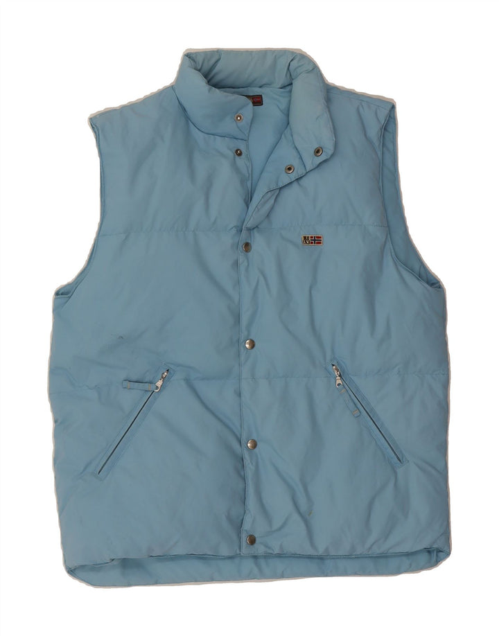 NAPAPIJRI Boys Padded Gilet 13-14 Years Blue Polyamide Vintage Napapijri and Second-Hand Napapijri from Messina Hembry 