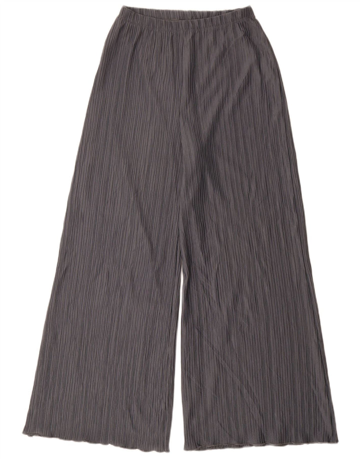 TOPSHOP Pantalon de survêtement à jambe large pour femme UK 10 Small Gris Polyester