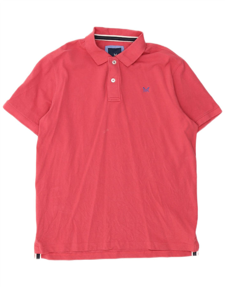 CREW CLOTHING Polo Homme Rose Moyen Coton