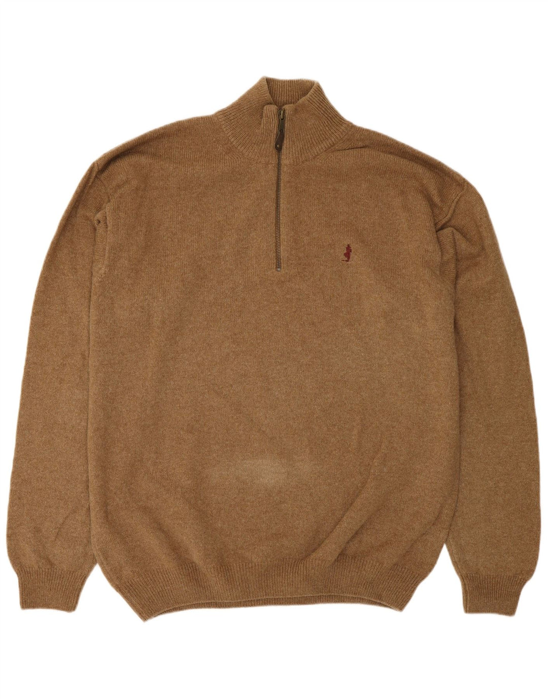 MARLBORO CLASSICS Pull col zippé pour homme 2XL Laine marron