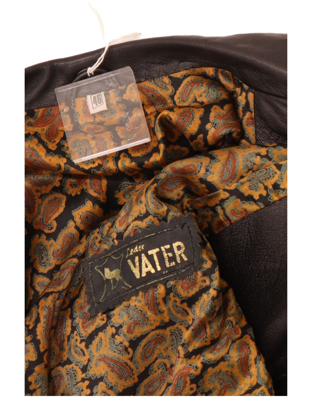 veste en cuir homme vintage IT 46 Petit cuir noir