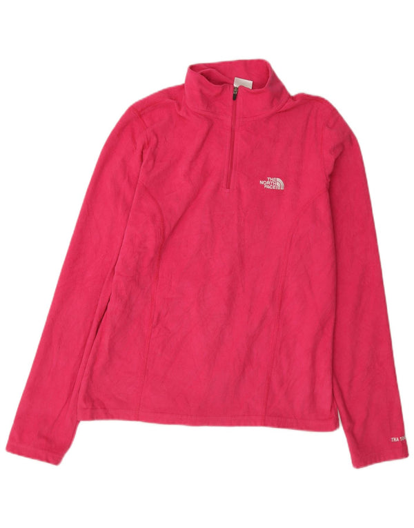 The North Face Pull polaire à col zippé pour femme UK 10 Small Rose Polyester