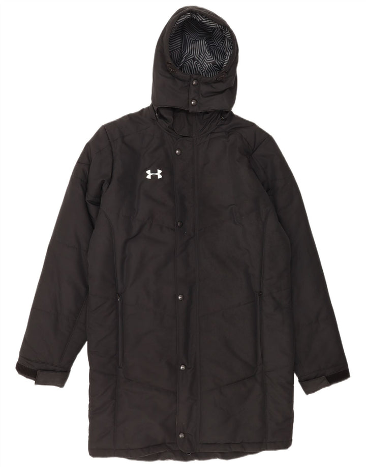 Under Armour Manteau rembourré à capuche Cold Gear pour hommes UK 38 Polyester noir moyen