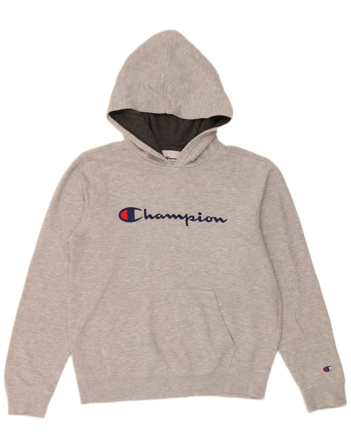 CHAMPION Pull à capuche graphique pour femme UK 18 XL Coton moucheté gris
