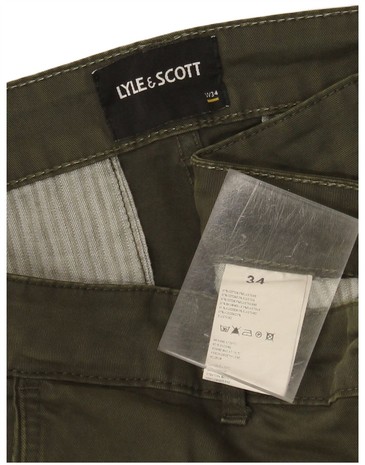 LYLE & SCOTT Pantalon Cargo Slim Homme W34 L34 Kaki Coton