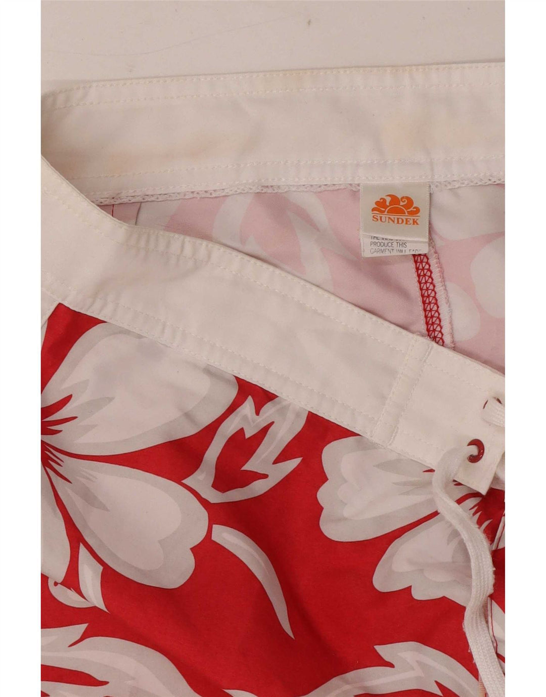 Sundek Short de bain pour homme en polyester floral rouge moyen
