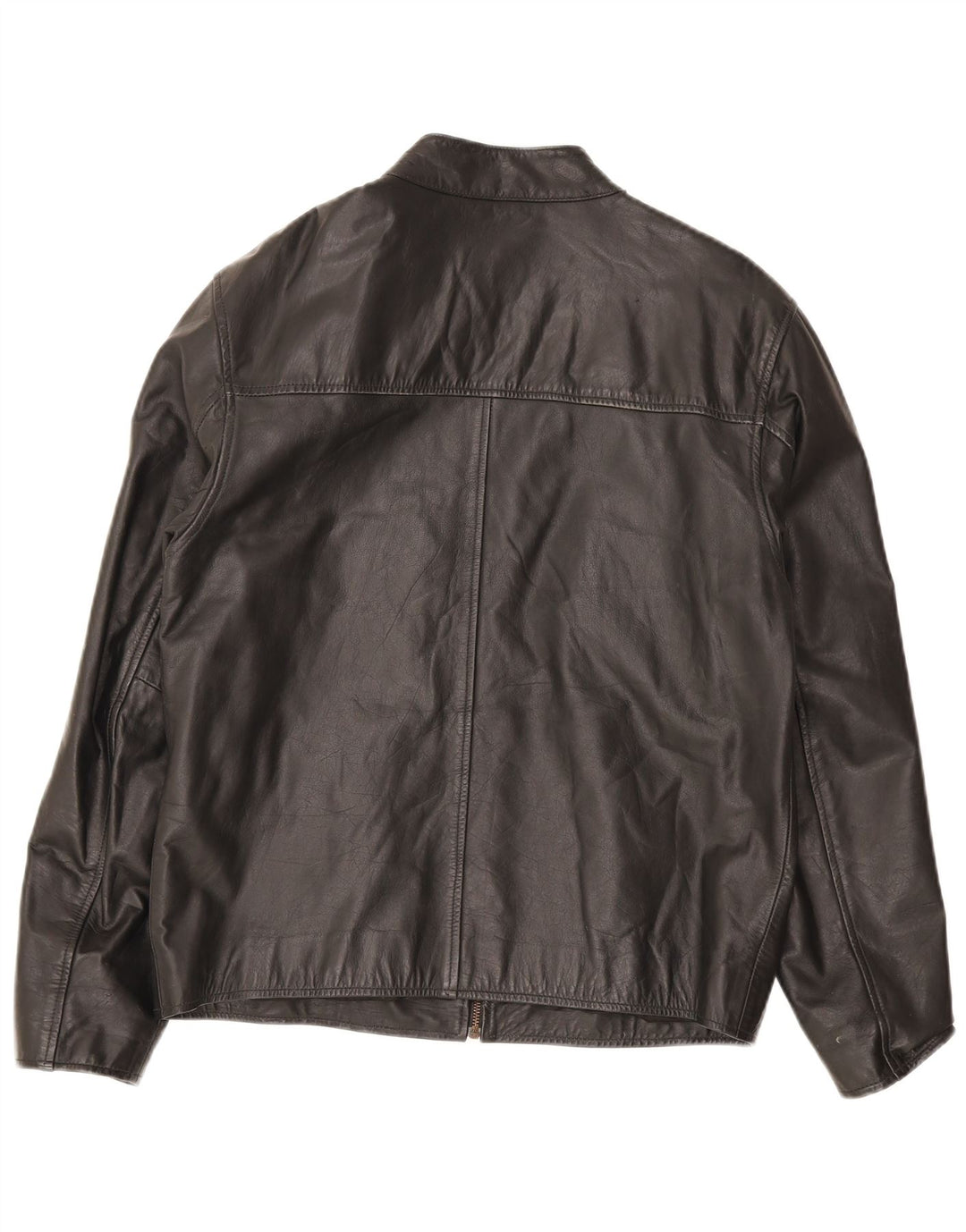 Lee Cooper Veste en cuir pour homme UK 38 Medium Noir Rayé