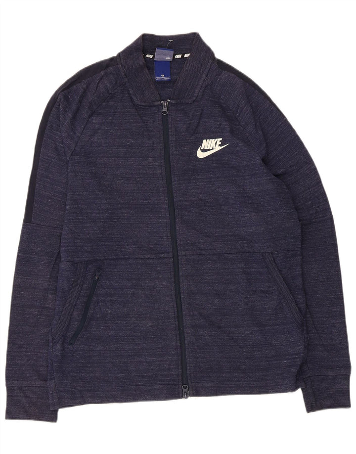 Veste de survêtement Nike pour homme en coton moucheté bleu marine moyen