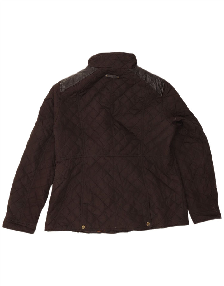Ralph Lauren Veste matelassée pour femme UK 14 Large Marron Polyester