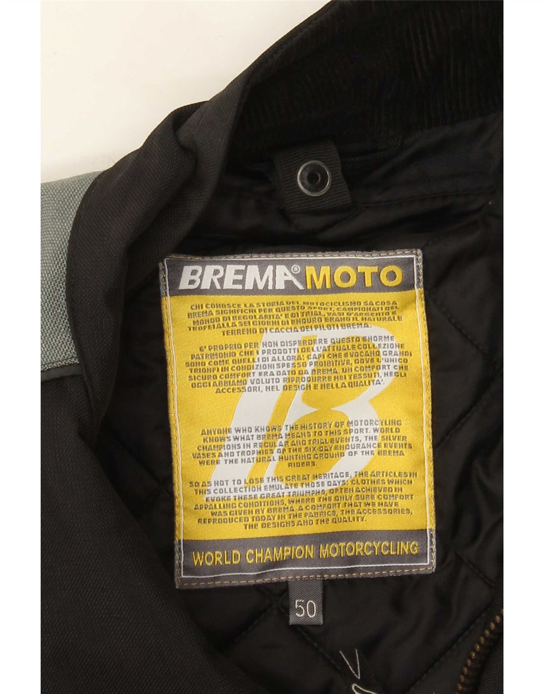Brema Veste Graphic Racer Homme IT 50 Large Noir Colorblock