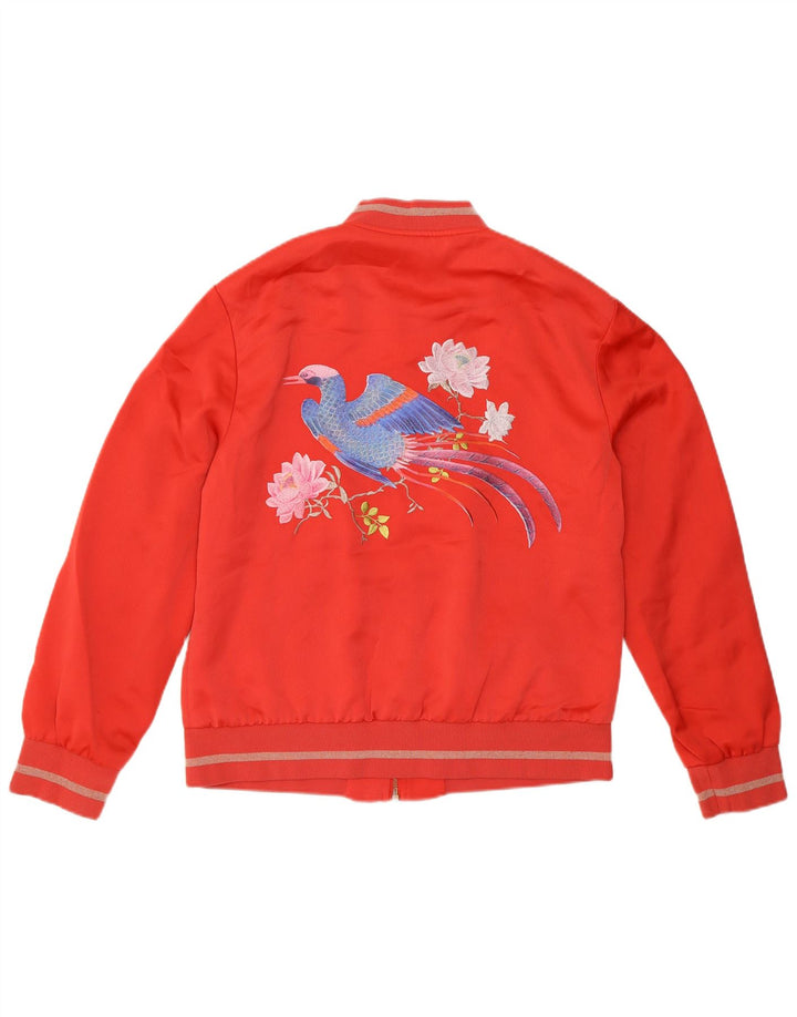 Ted Baker Veste Bomber Femme UK 12 Polyester Floral Rouge Moyen