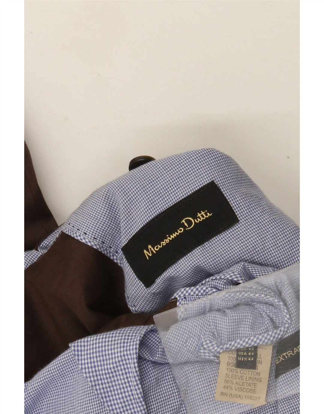 Massimo Dutti Veste Blazer 2 Boutons Homme EU 54 XL Coton Marron