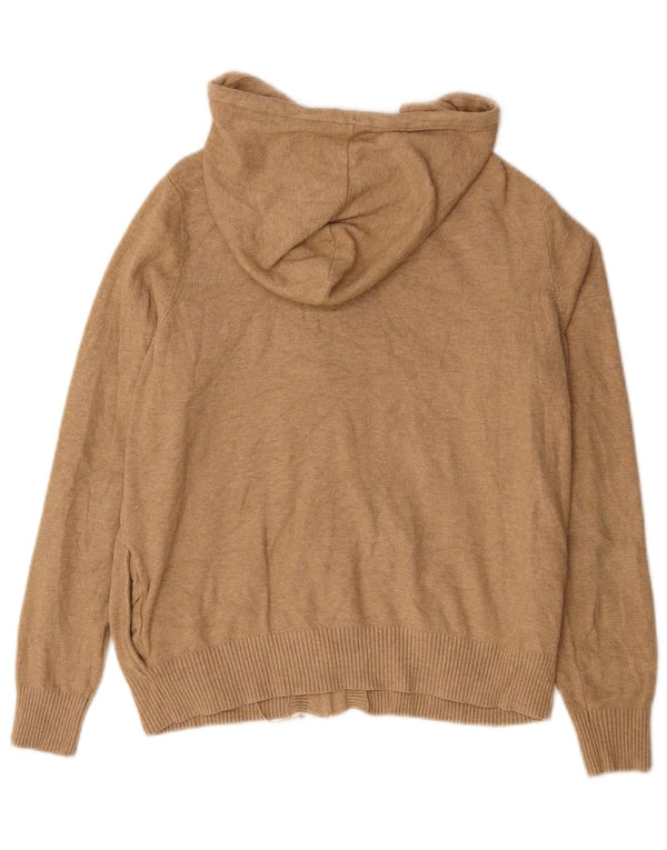 Marks & Spencer Pull cardigan à capuche pour femme UK 10 Small Beige Viscose