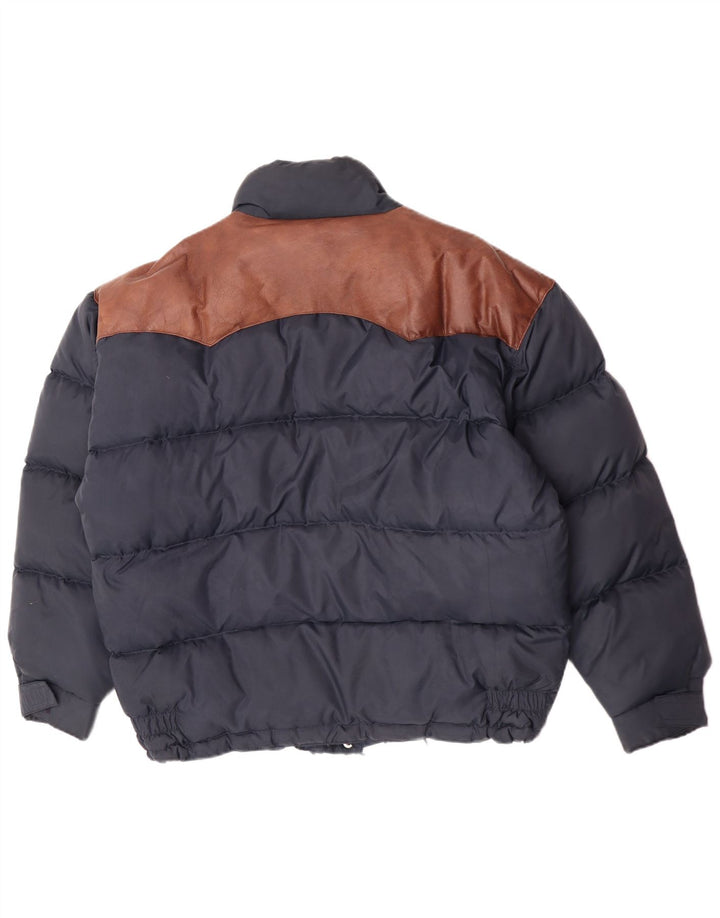 Rifle Veste matelassée pour homme UK 40 Large Bleu Marine Colorblock Polyamide