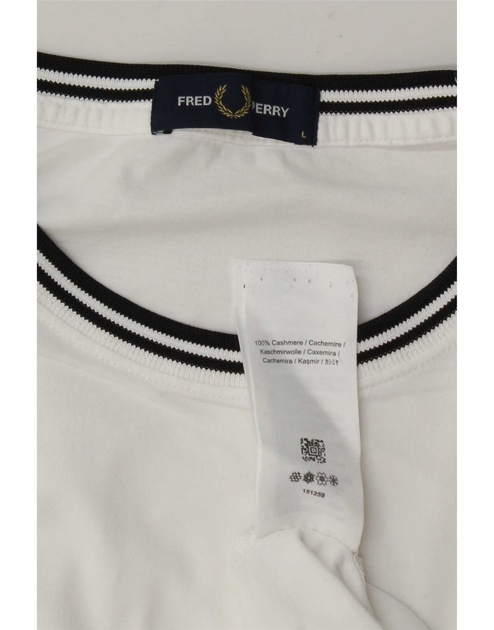 Fred Perry T-Shirt Homme Grand Blanc Rayé Cachemire