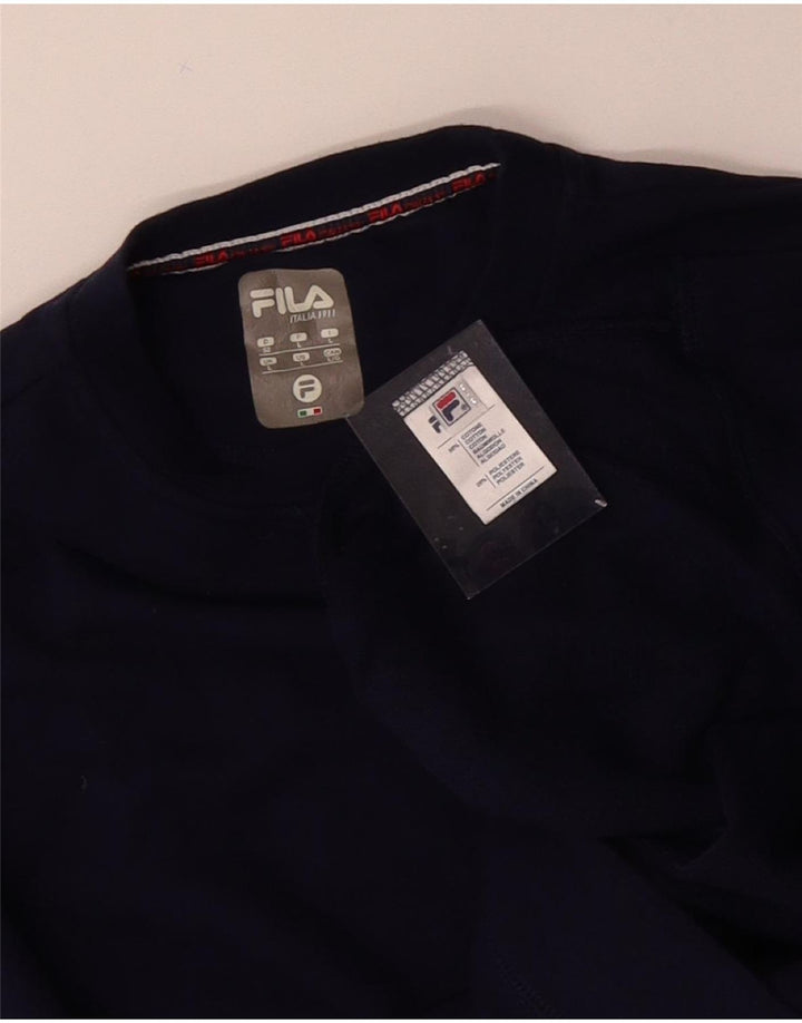 FILA Sweat-shirt pour homme en coton bleu marine Taille L