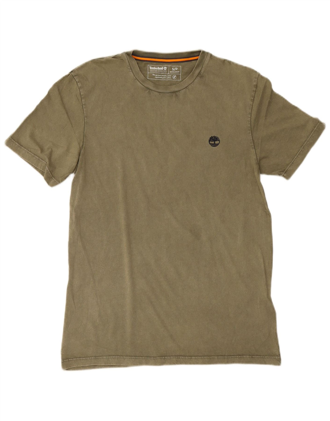 Timberland T-Shirt Regular Fit Homme Petit Kaki Coton