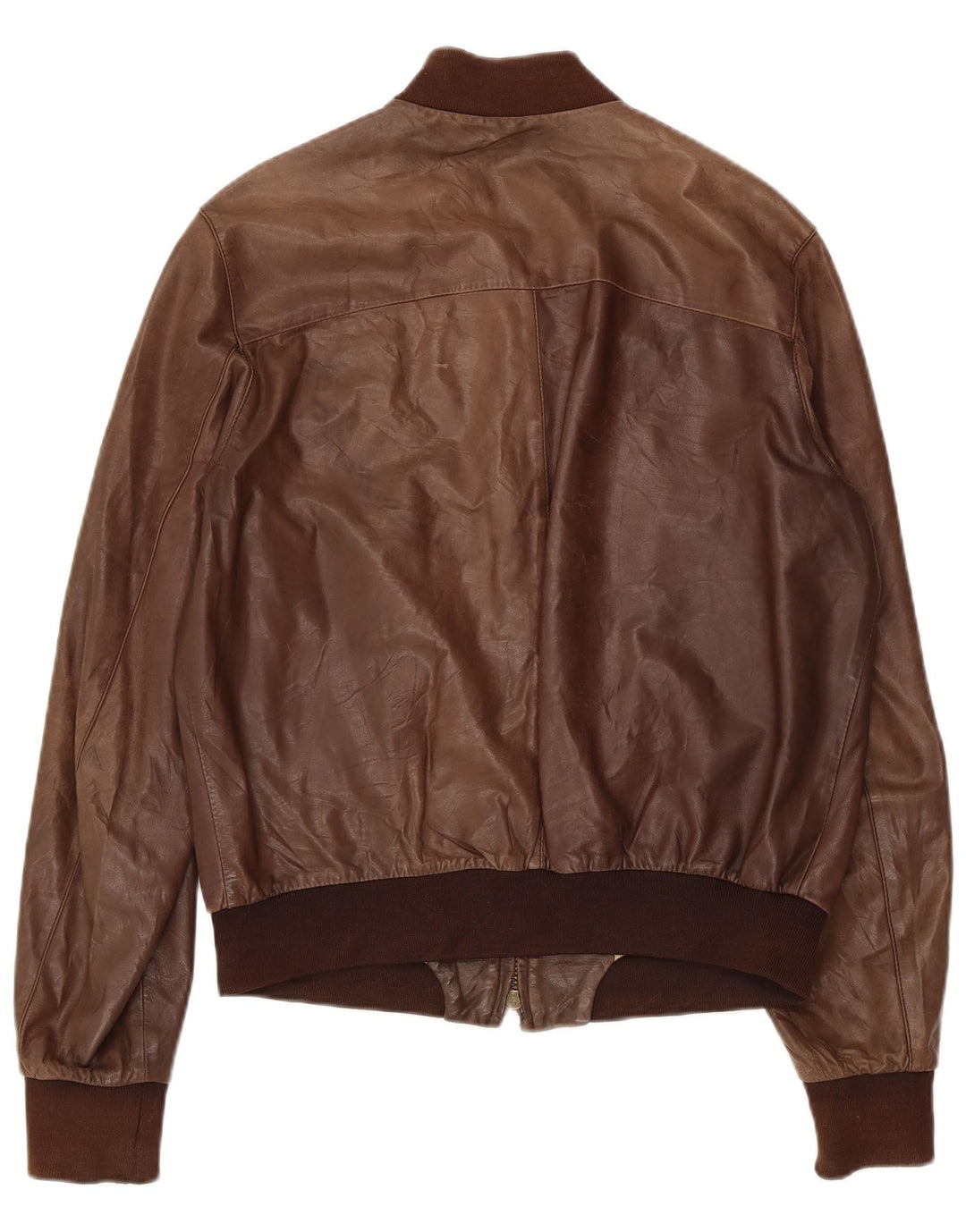 GALLOTTI Veste en Cuir Bomber Homme IT 50 Grand Cuir Marron