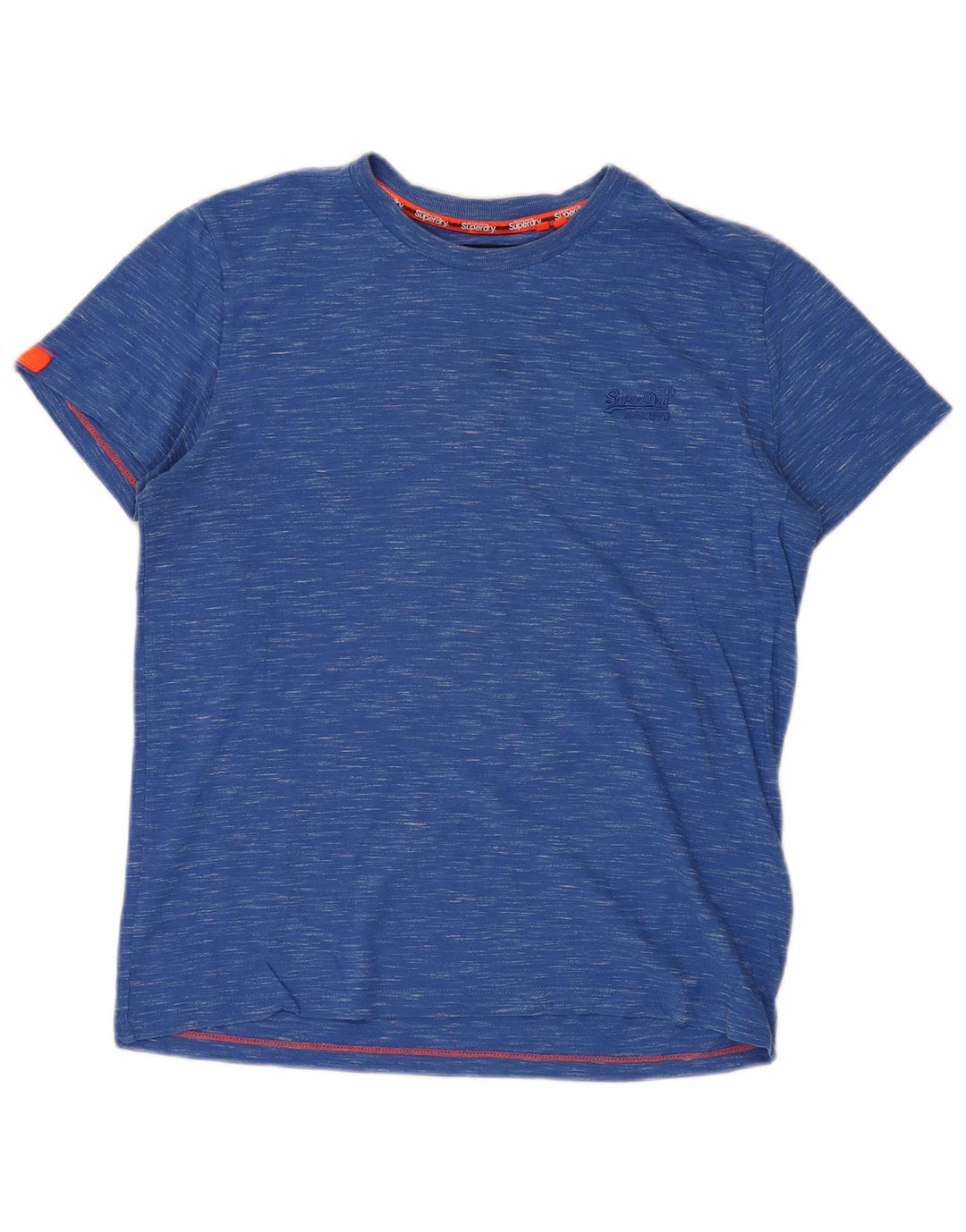 SUPERDRY T-Shirt Homme Top Large Bleu Moucheté Coton