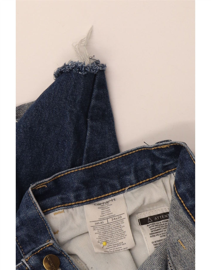 Carhartt Short en jean pour homme W34 Large Bleu Coton