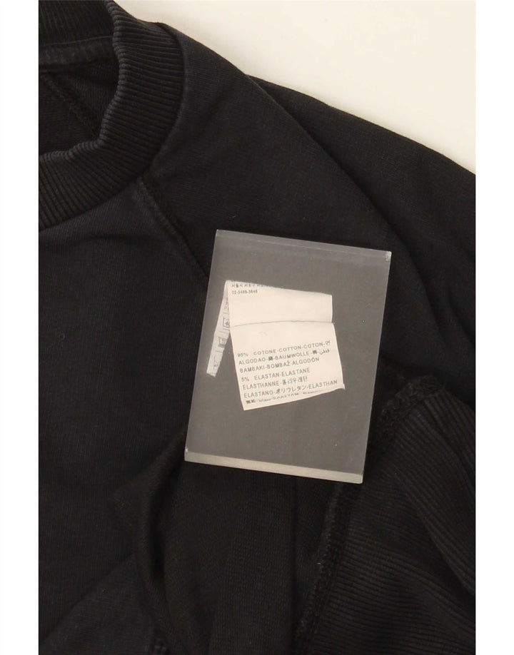 Benetton Sweatshirt Jumper XL Noir Coton Homme